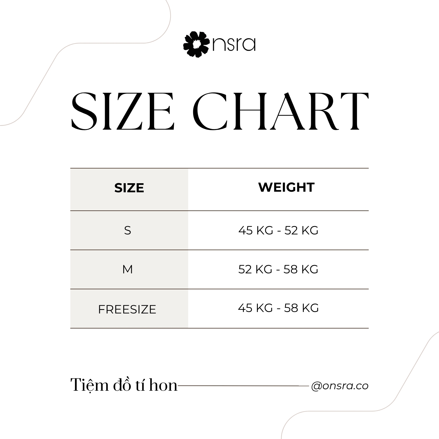 Huong dan chon size